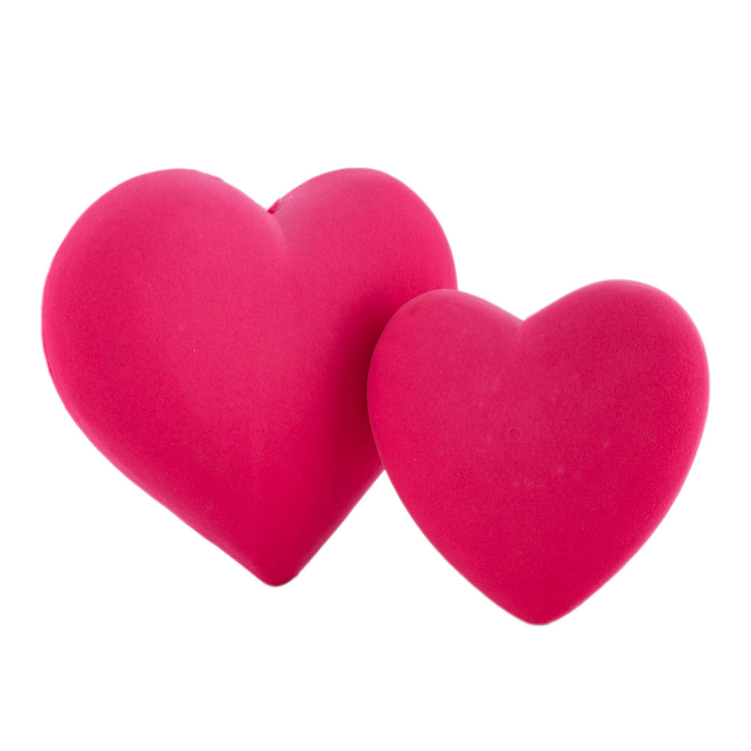 Hanging Love Heart - Hot Pink Flocked 23cm