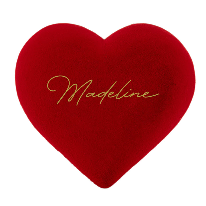 Hanging Love Heart - Dark Red Flocked 30cm 