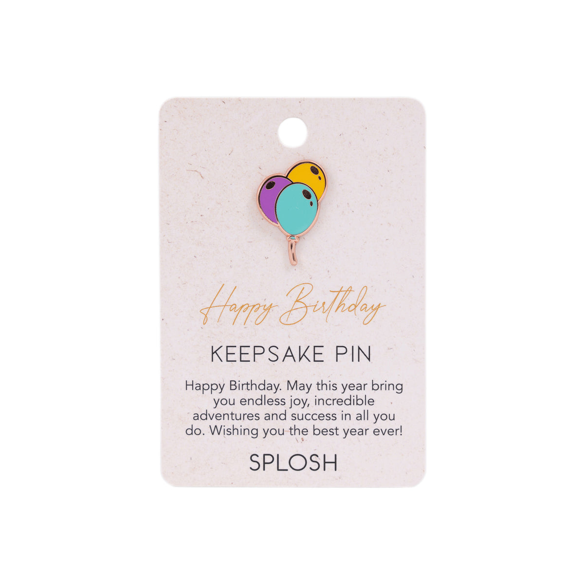 Happy Birthday Keepsake Pin