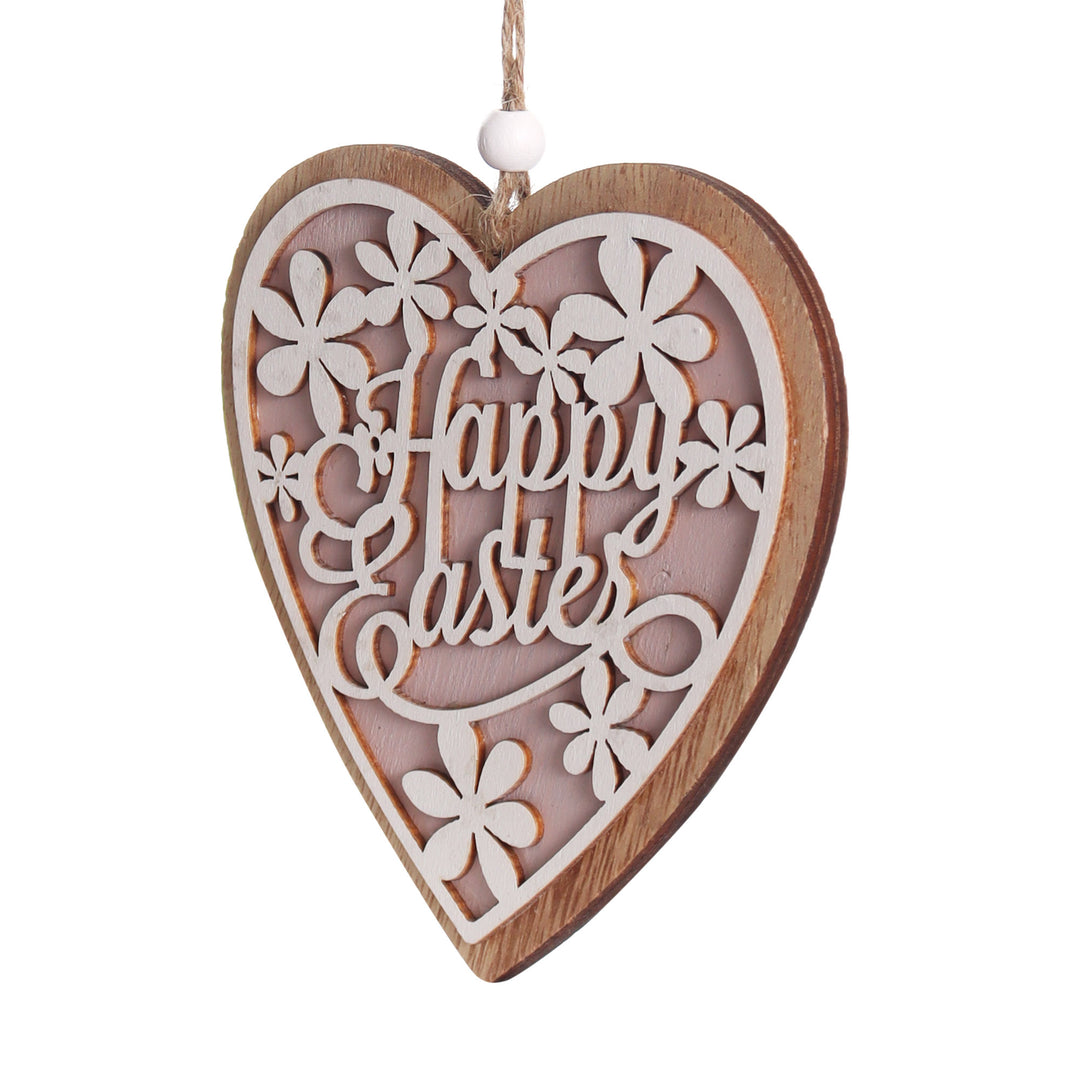 Happy Easter Hanging Heart Plaque