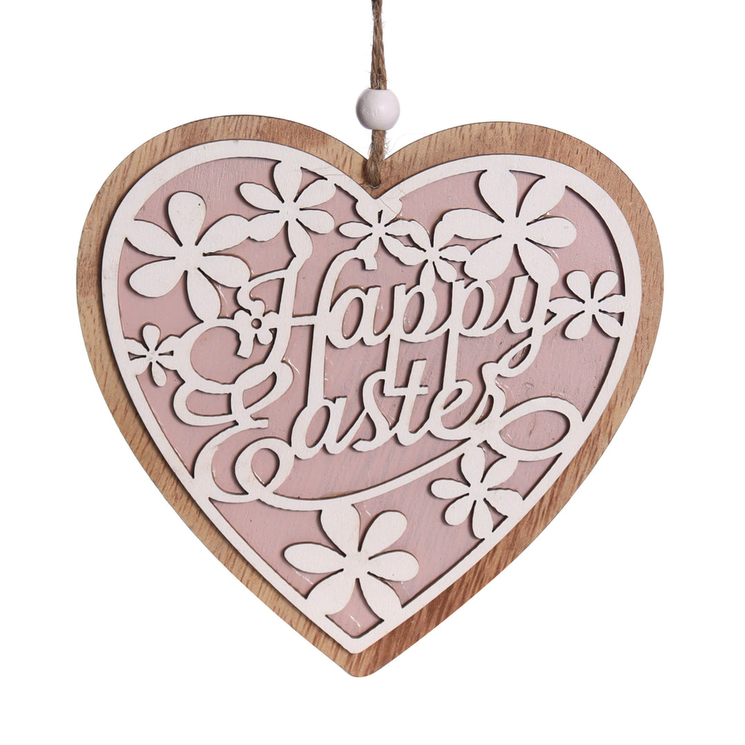 Happy Easter Hanging Heart Plaque