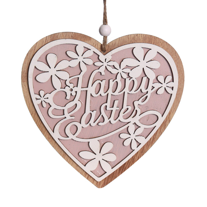 Happy Easter Hanging Heart Plaque