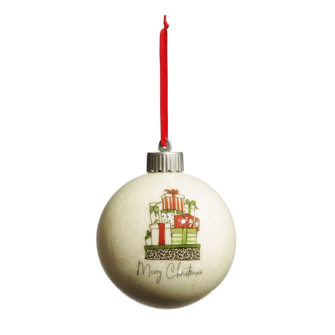 Happy Holiday Lightup Baubles - Set of 4