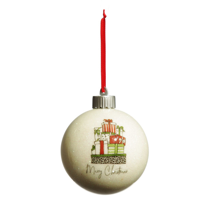 Happy Holiday Lightup Baubles - Set of 4