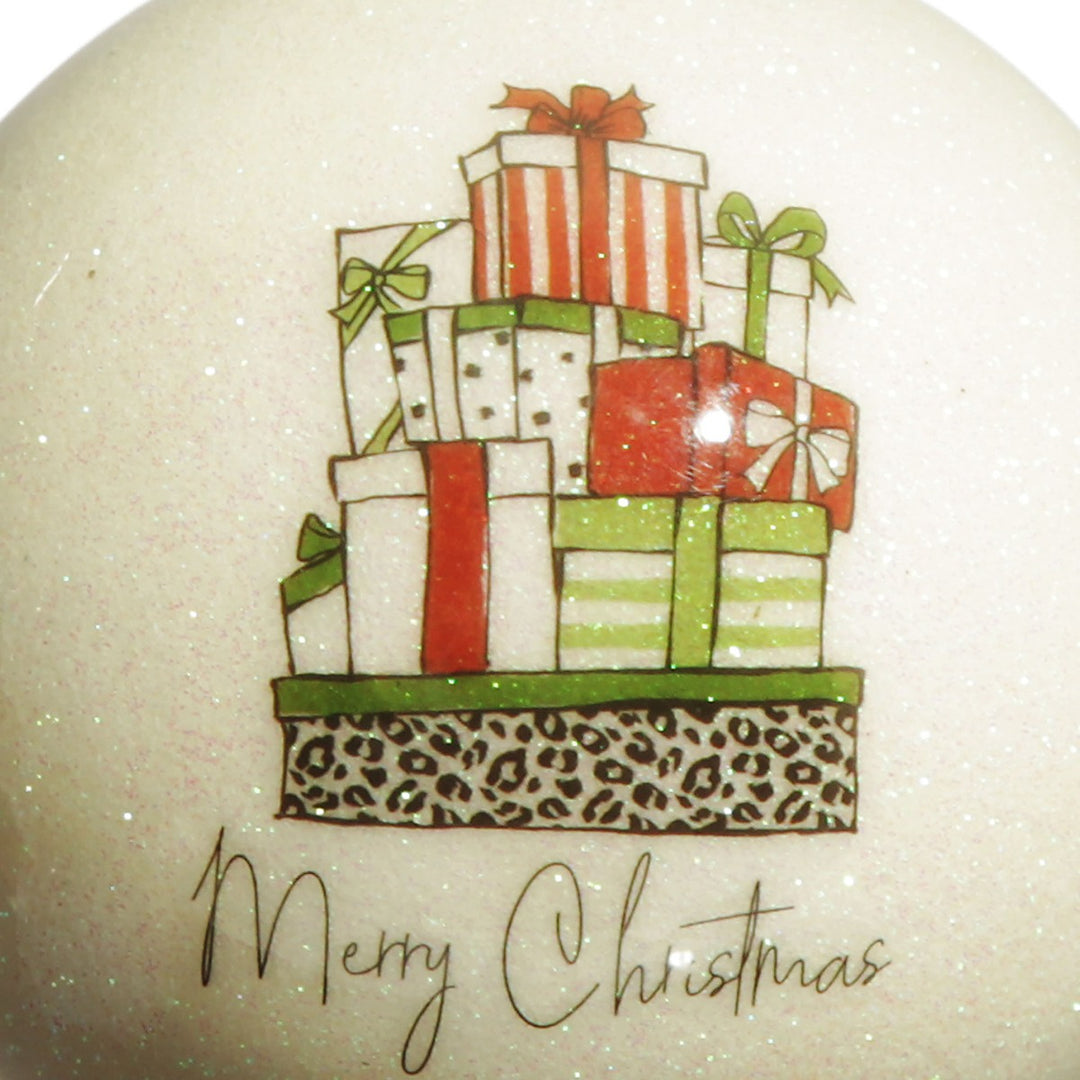 Happy Holiday Lightup Baubles - Set of 4