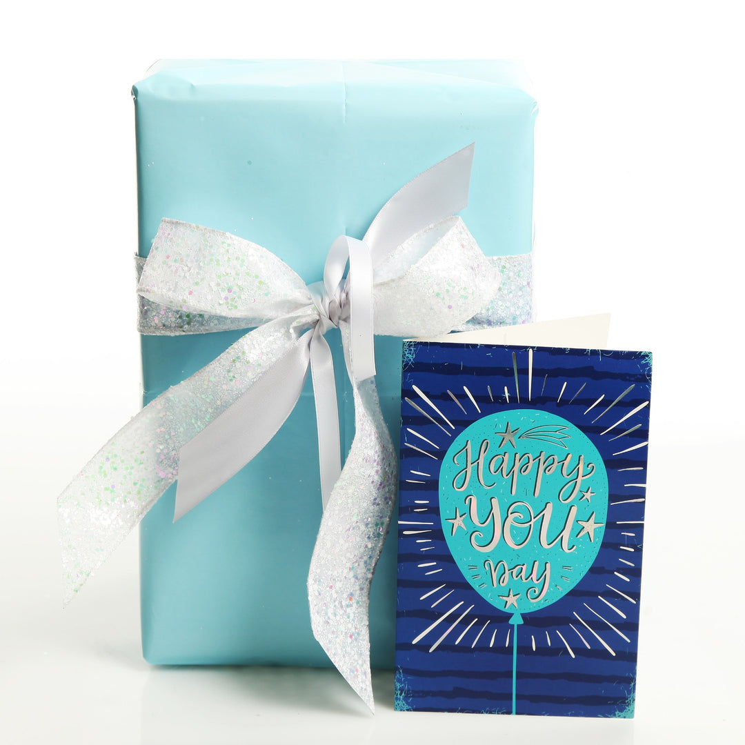 Happy You Day Birthday Card and Wrap Blue