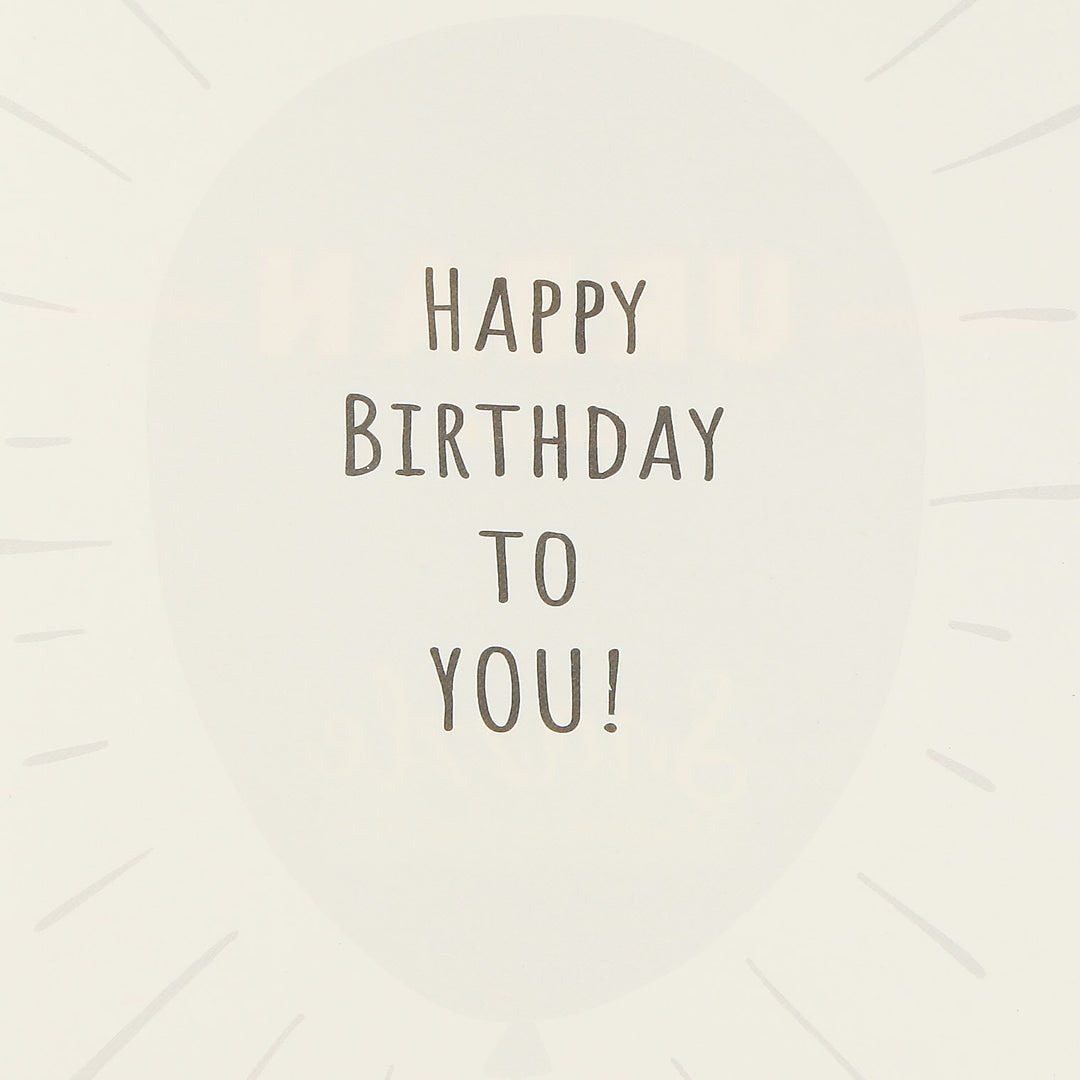 Happy You Day Birthday Card and Wrap Blue