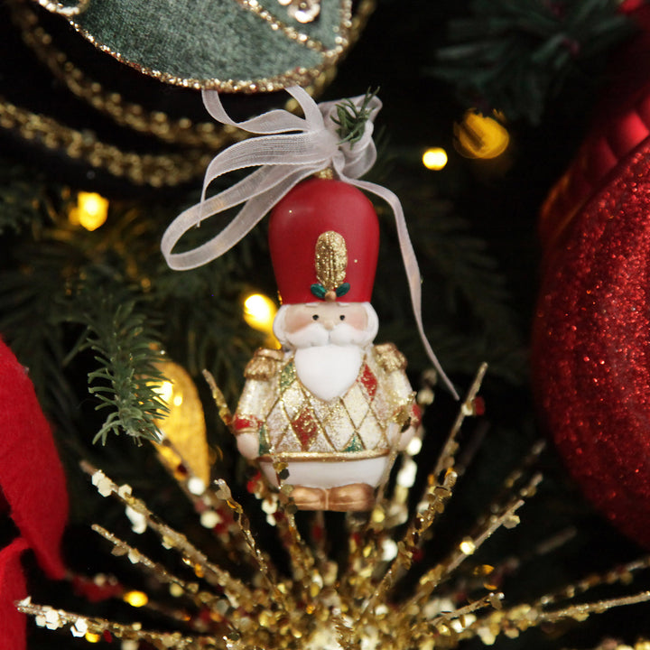 Nutcracker and Teddy Bear Christmas Decoration - Set of 2