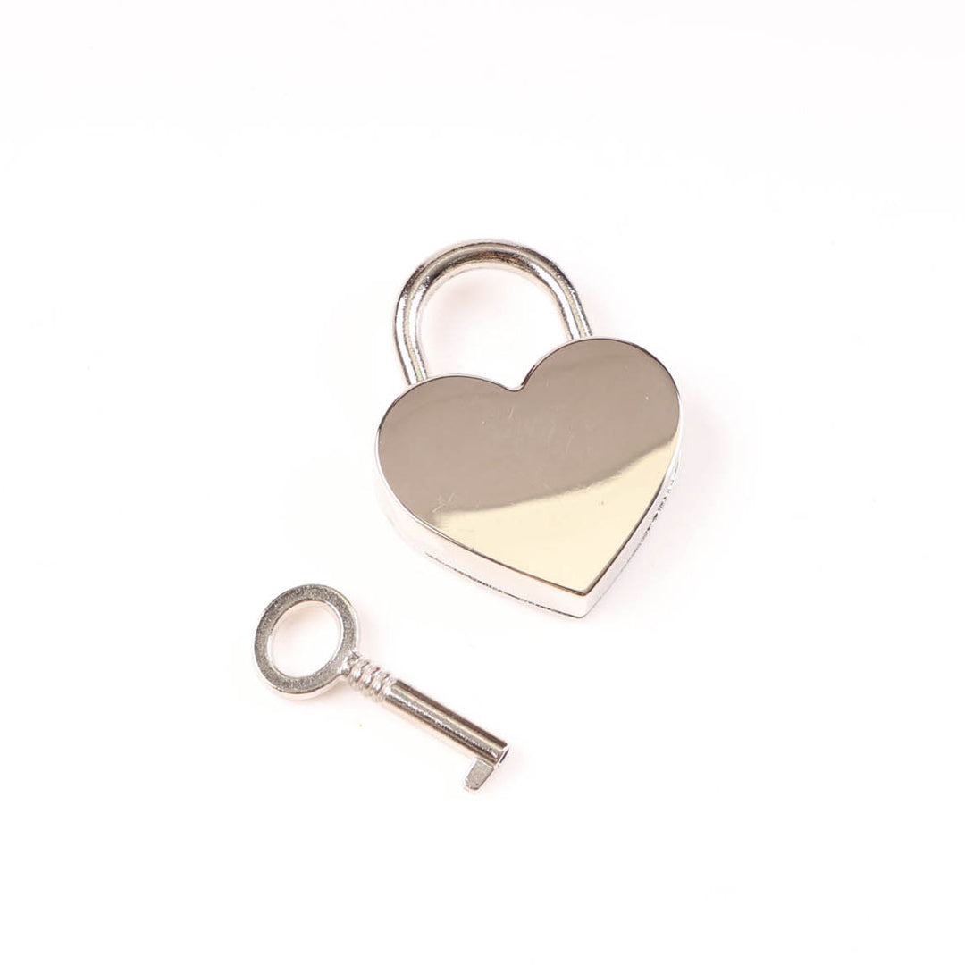 Silver Love Heart Wishing Well Lock and Key