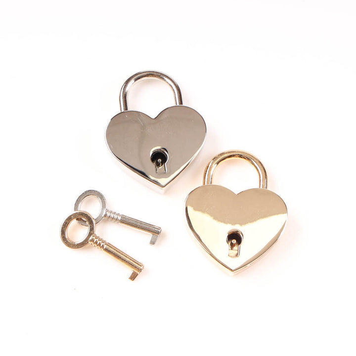 Silver Love Heart Wishing Well Lock and Key
