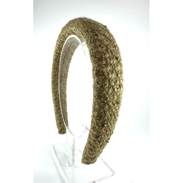 Headband - Olive with Bronze Sparkles