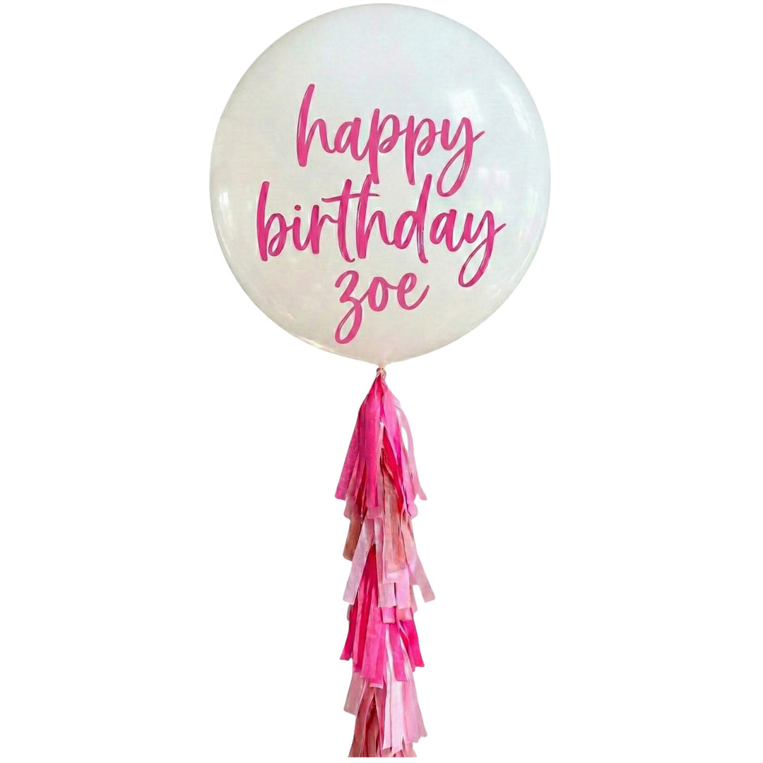 Helium Filled Jumbo Latex Balloon 60cm - Fringe and Bow