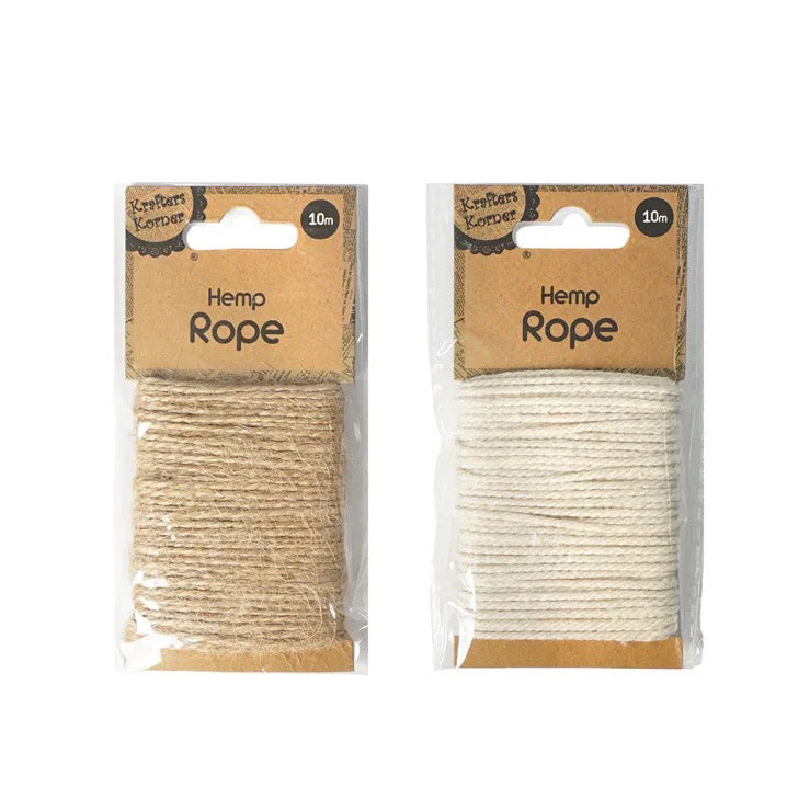 Hemp Twine 10m - Assorted