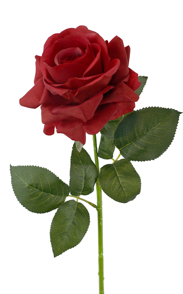 Real Touch Prima Rose - Red 65cm