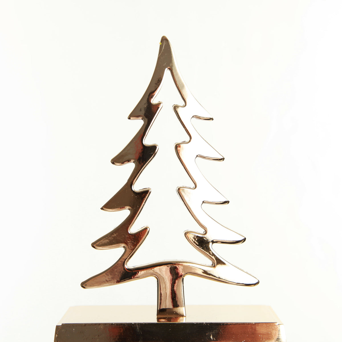 Hollow Rose Gold Tree Christmas Stocking Hanger