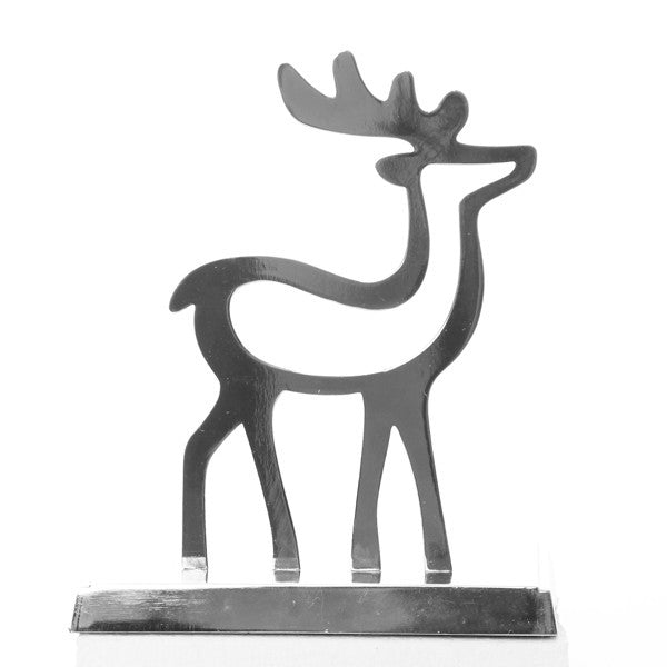 Hollow Chrome Reindeer Stocking Hanger 