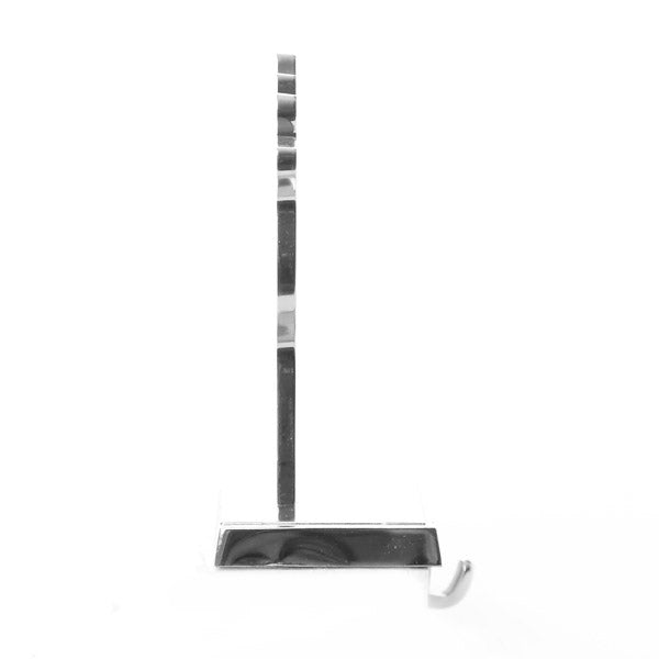 Hollow Chrome Tree Stocking Hanger Side