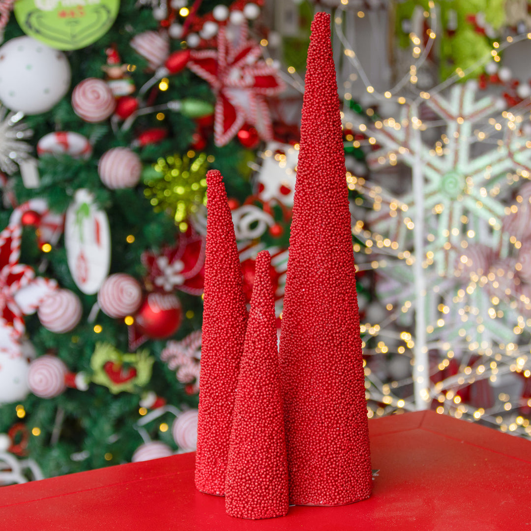 Red Berry Cone Table Top Christmas Tree