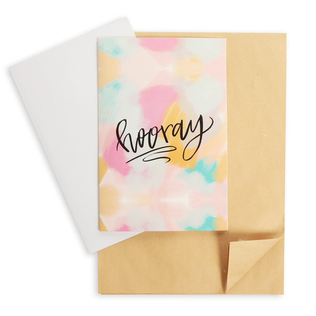 Hooray Card and Wrap Watercolour Craft
