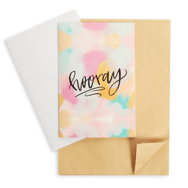 Hooray Card and Wrap Watercolour Craft
