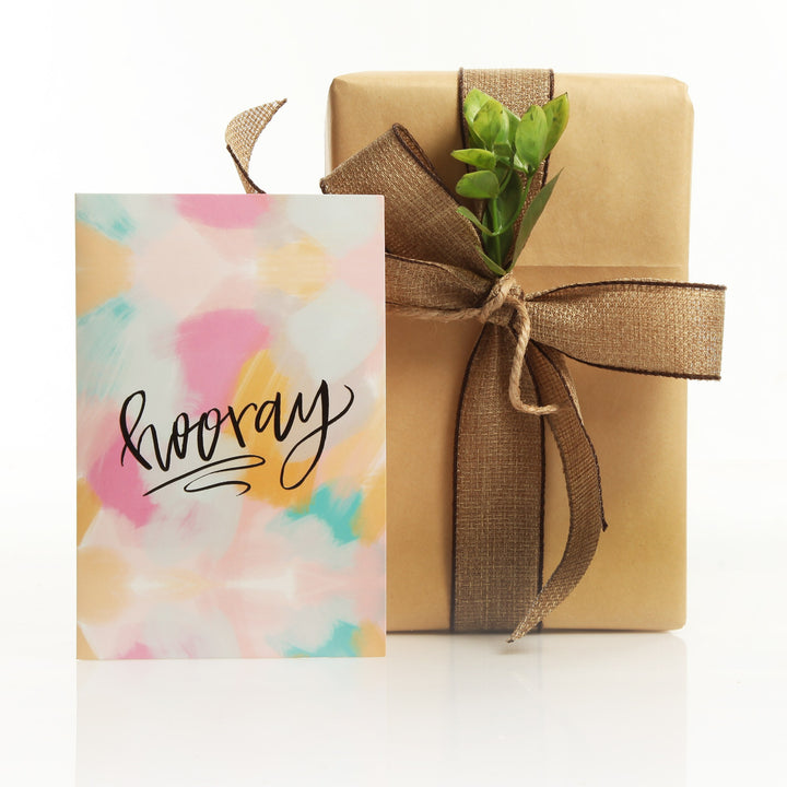 Hooray Card and Wrap Watercolour Craft