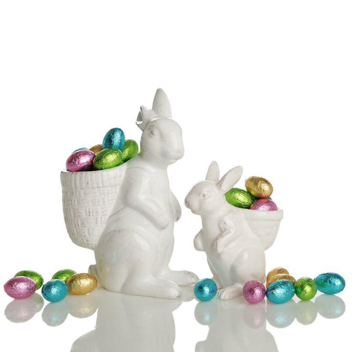 Horrace Ceramic Cream Rabbit with Basket - group

