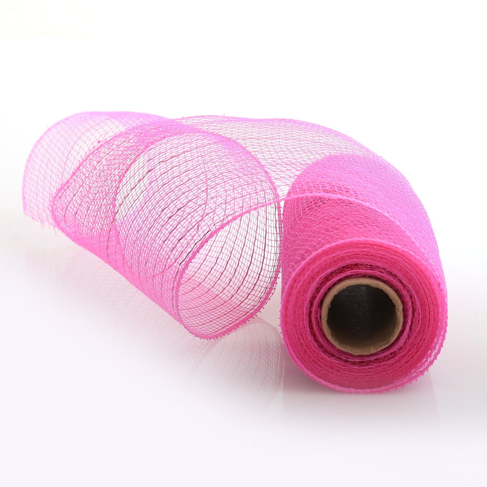 Hot Pink Metallic Thread Decomesh Roll