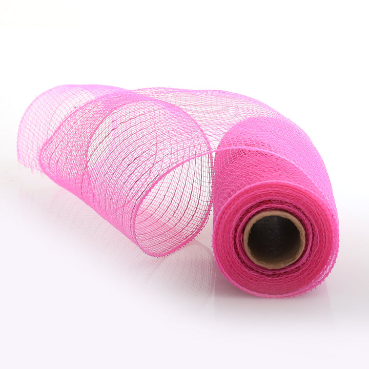 Hot Pink Metallic Thread Decomesh Roll