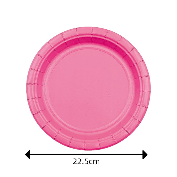 Hot Pink Paper Plate - Pack of 12