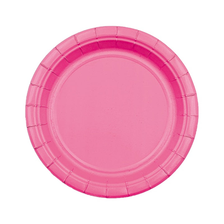 Hot Pink Paper Plate - Pack of 12