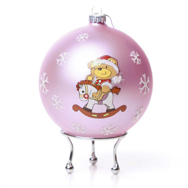Pink Rocking Horse Christmas Bauble Whole product