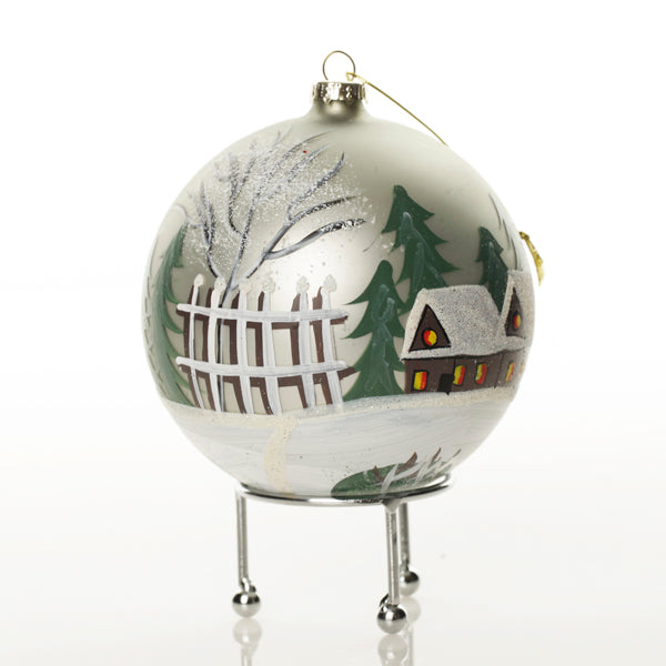 Light Blue Christmas Village  Back