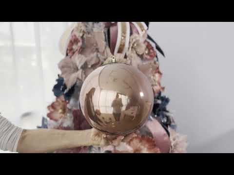 Rose Gold Jumbo Shatterproof Christmas Bauble Decoration