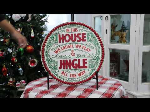 Jingle All the Way Retro Wooden Christmas Sign