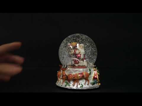 Christmas Musical Snowglobe with Santa and his Reindeers