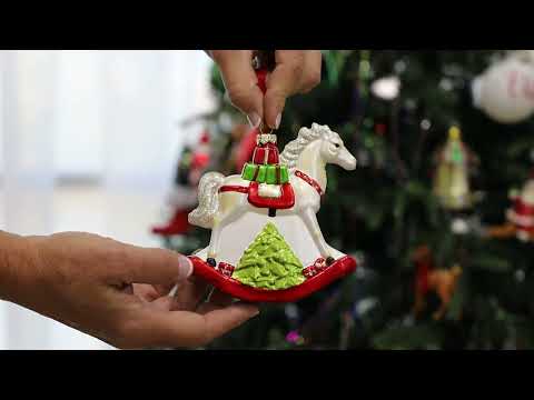 Traditional Christmas Rocking Horse Tree Decoration