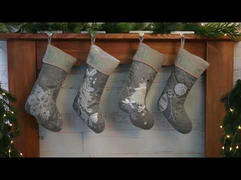 Personalised Silver Bauble Christmas Stocking