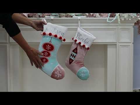 Personalised Peppermint Bauble Christmas Stocking