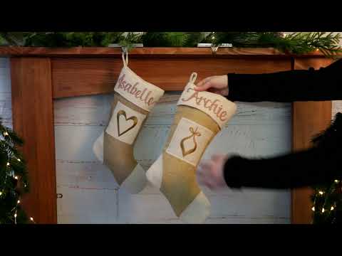 Personalised Burlap Bauble Christmas Stocking