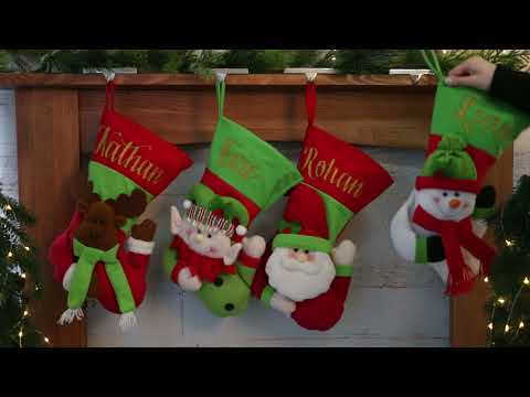 Personalised 3D Snowman Christmas Stocking