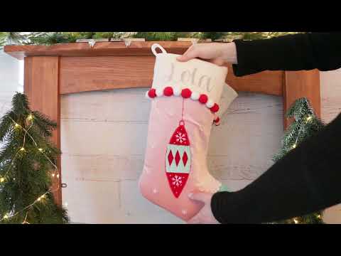 Personalised Peppermint Finial Christmas Stocking
