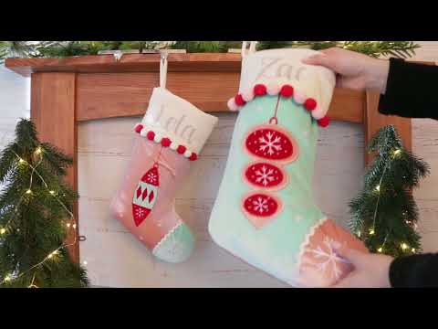 Personalised Peppermint Bauble Christmas Stocking