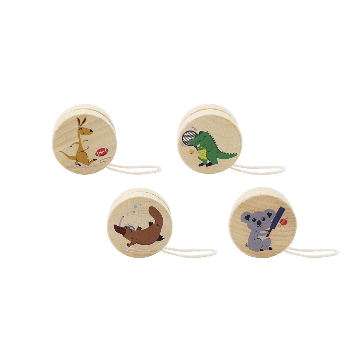 Wooden Australian Animal Yo-yos