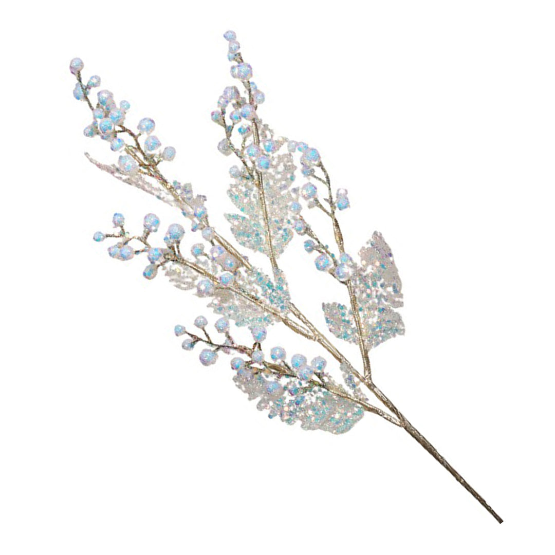 Ice Blue Sequin Berry Coral Spray - 71cm(W)