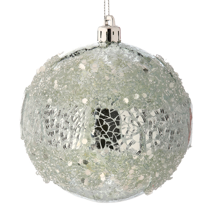 Ice Mirror Ball Bauble 10cm - Set of 3