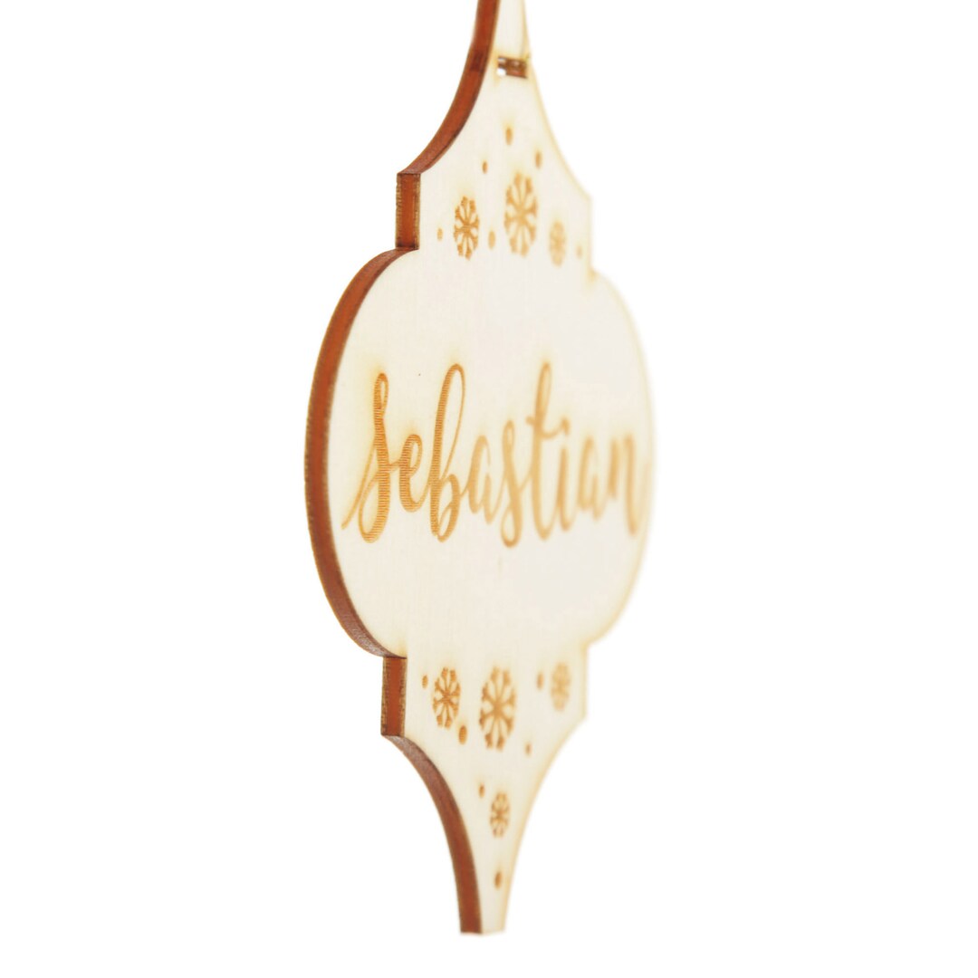 Etched Finial decoration, back view
