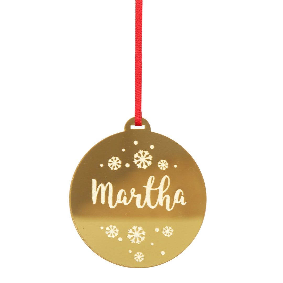 Etched Bauble decoration detail