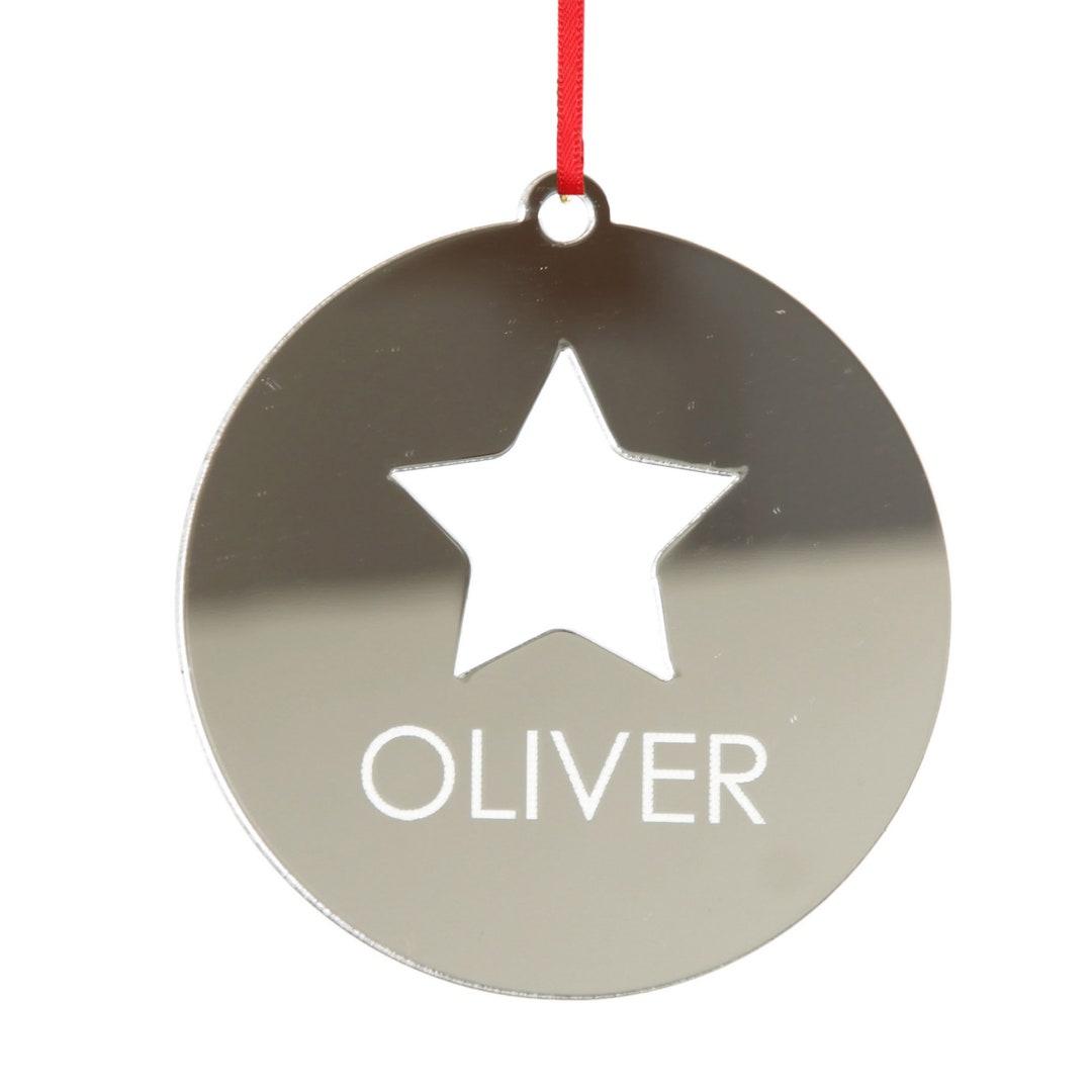 Personalised Star cutout Christmas decoration