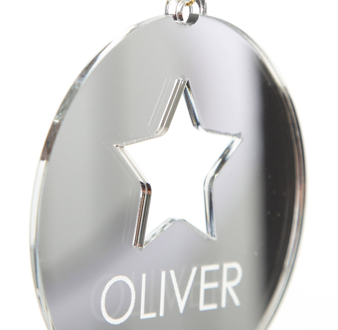 Star cutout decoration, side view