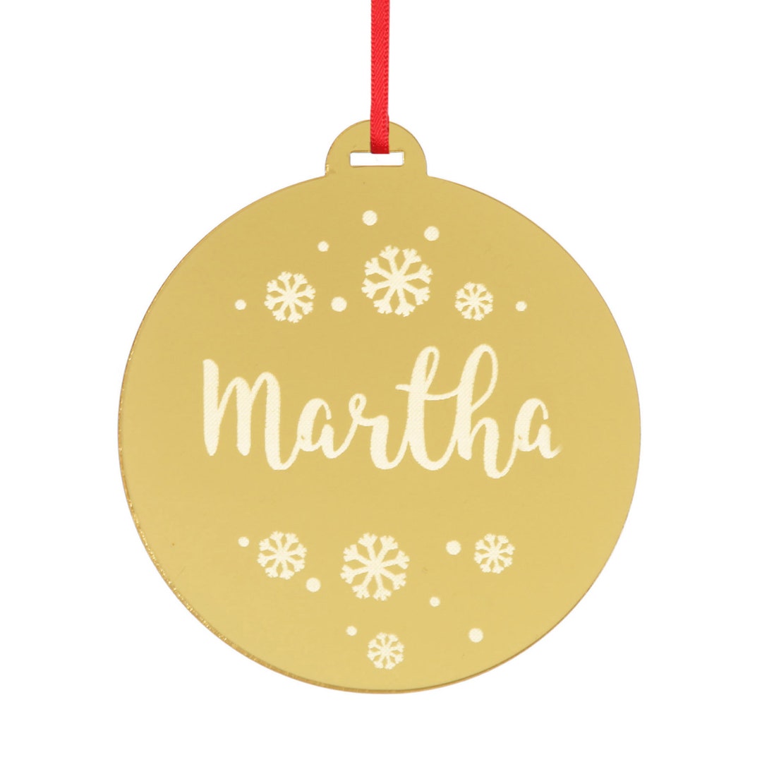 Personalised Etched Bauble Christmas decoration